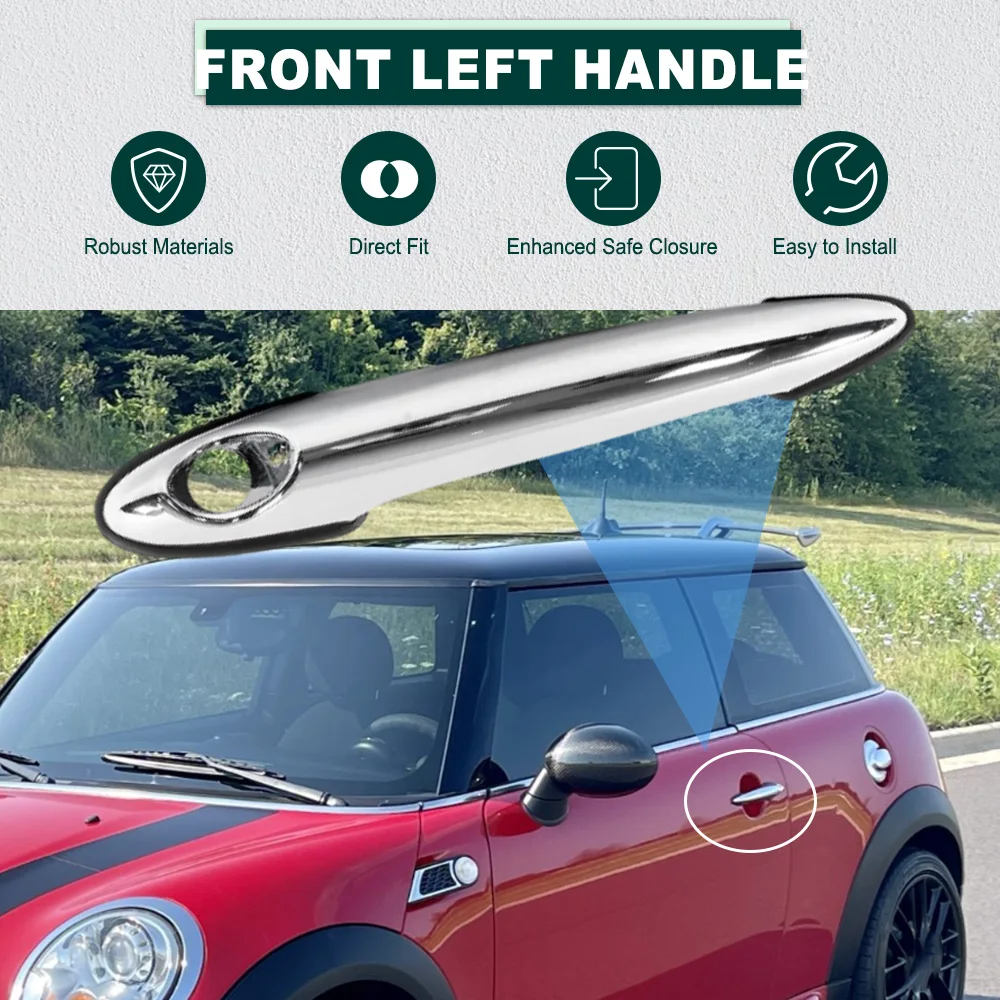 مقبض باب السيارة الخارجي الجانب الأيسر الأيمن لسيارات BMW Mini Cooper R50 R52 R53 R55 R56 R57 R58 R59 51217198471 51217198472   إل اتش دي
