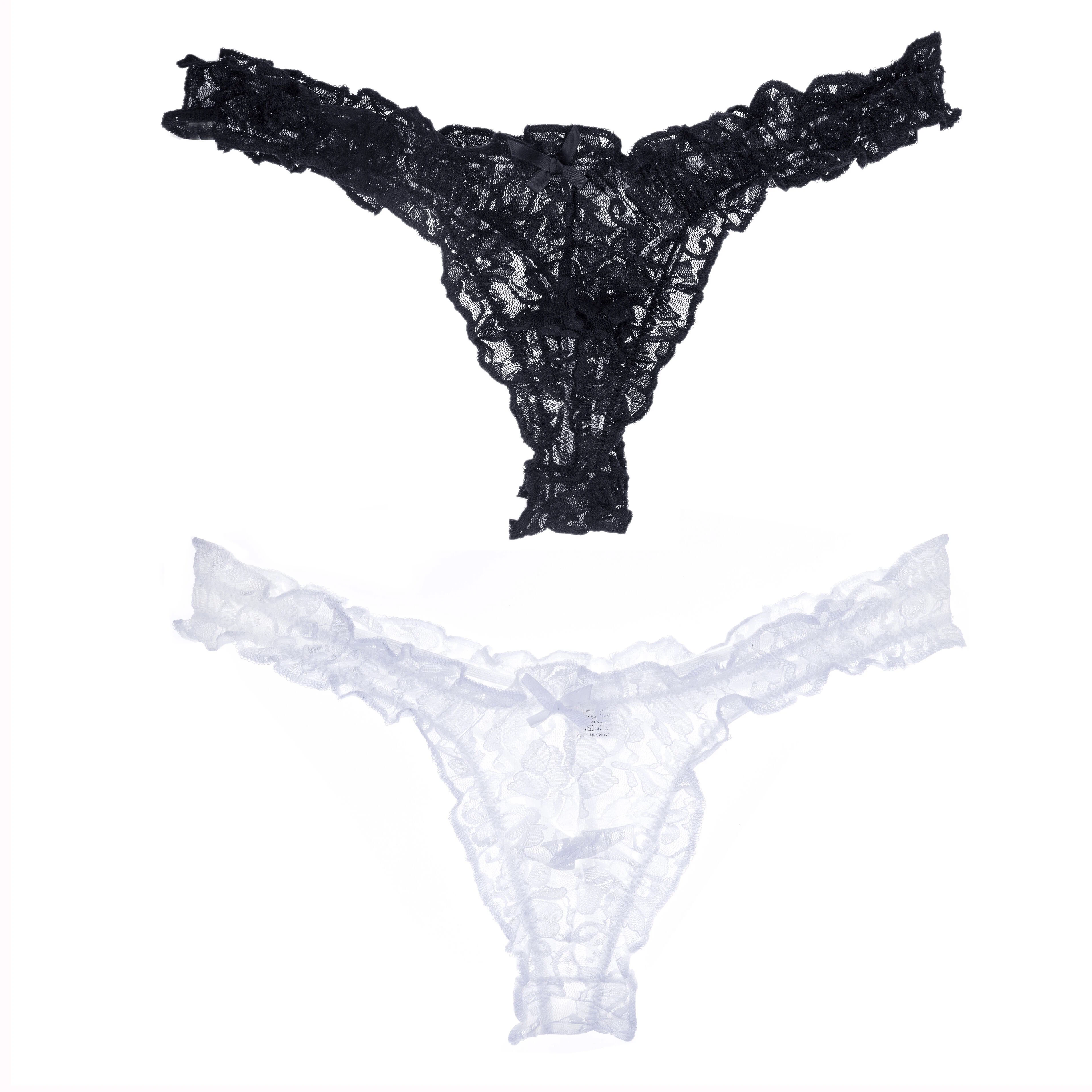 String Transparent Male Underpants T-back Panties Mens Lace G-string And Thong Sexy Underwear See Through Tanga Bikini