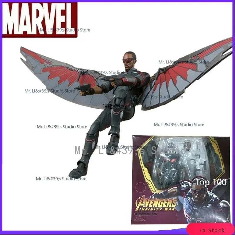 In Stock Shf Sam Wilson Falcon 15cm High Quality Brand New Captain America Statue Model Collectible Ornament Gift