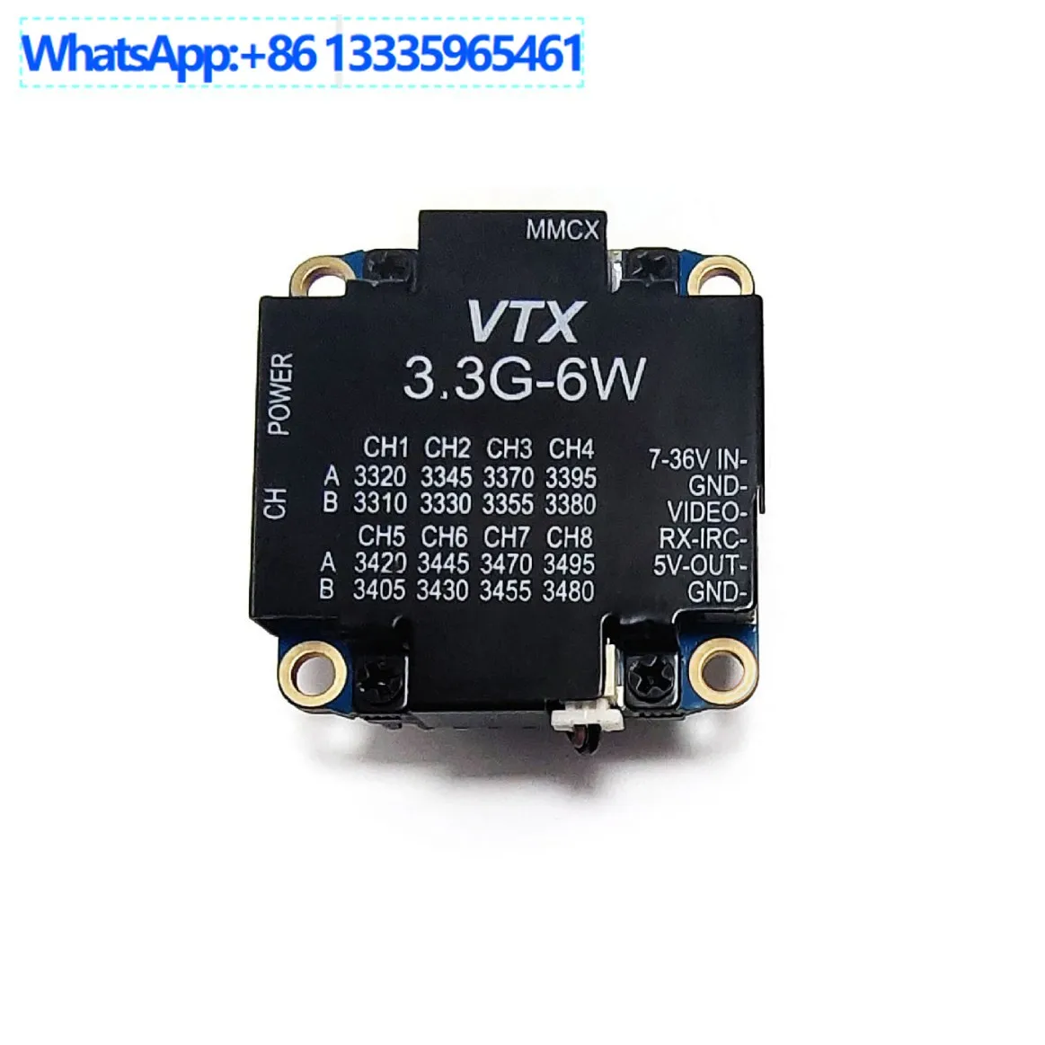3.3G-6W VTX User Manual Image Transmission Antenna VRX Receiving and Transmitting FPV Model Aircraft Accessories