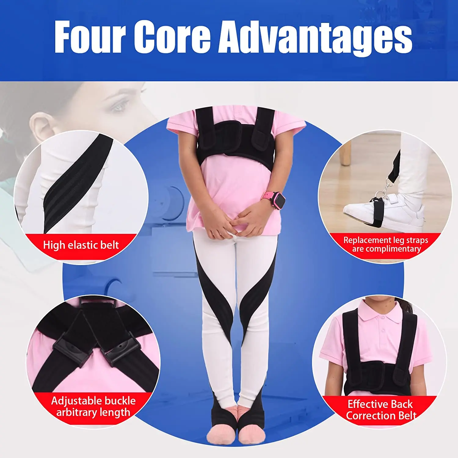 O/X Legs Type Correction Belt Legs Posture Corrector Band Bandage Unisex O/X Legs Bandage Lightweight Pediatric Straighten Belt