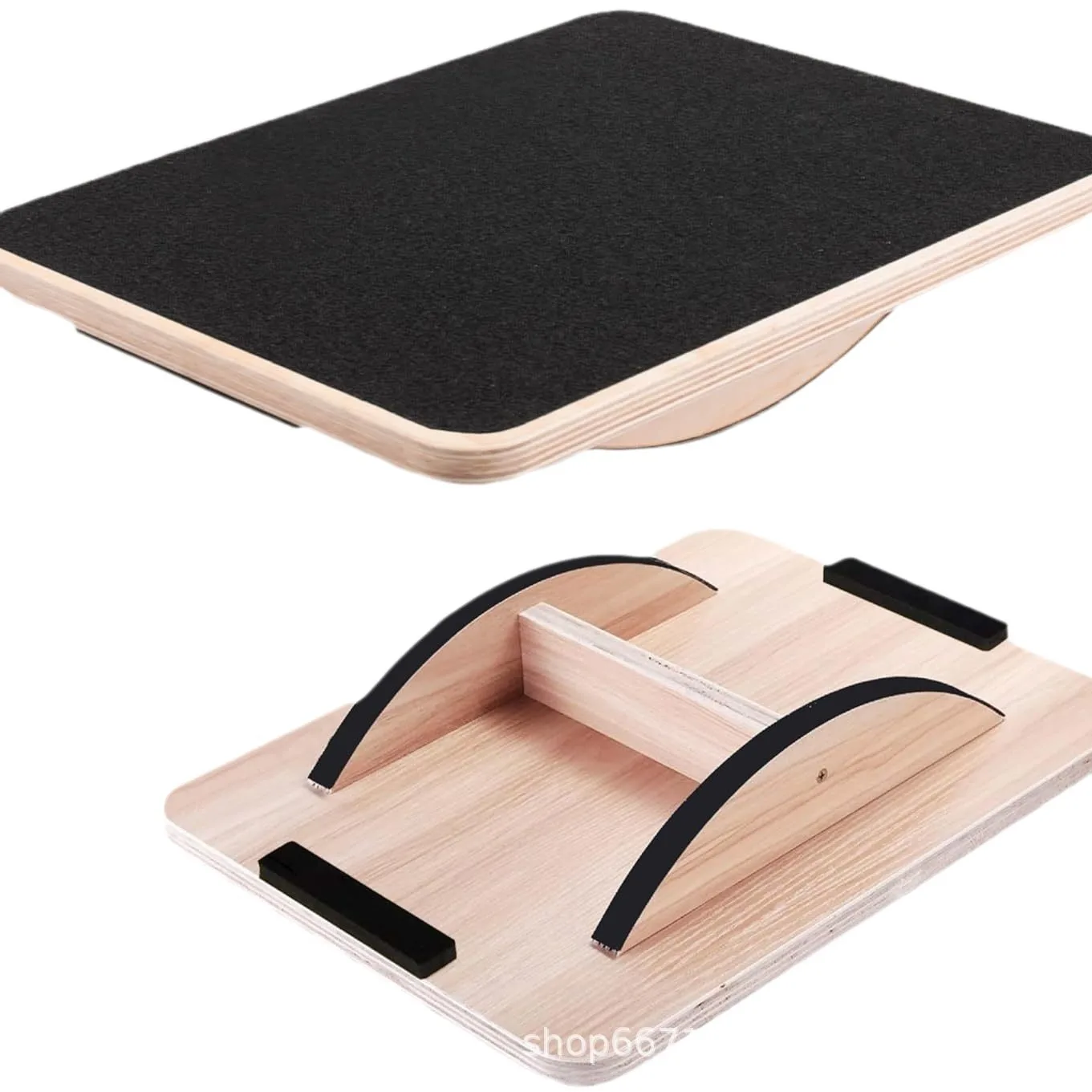 

Professional Anti Slip Core Strength Training Wobble Rocker Board Wood Balancing Board for Standing Desk