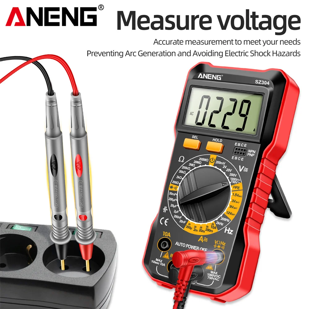 PT1031 20A gold-plated special tip Digital Multimeter Test 1000V Slicon Rubber Wire Retardant Gilded Sharp Needle Probe