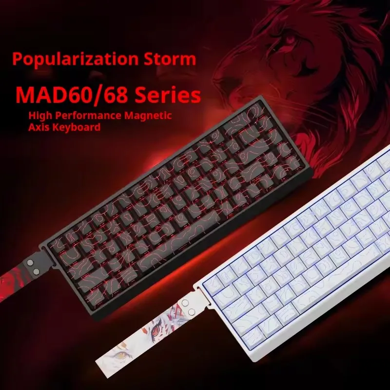 MADLIONS MAD60/68 HE Mechanical Keyboard Magnetic Switch 61/68Keys Wired Hot Swap Rapid Trigger Esports Gaming Keyboard PC Gift