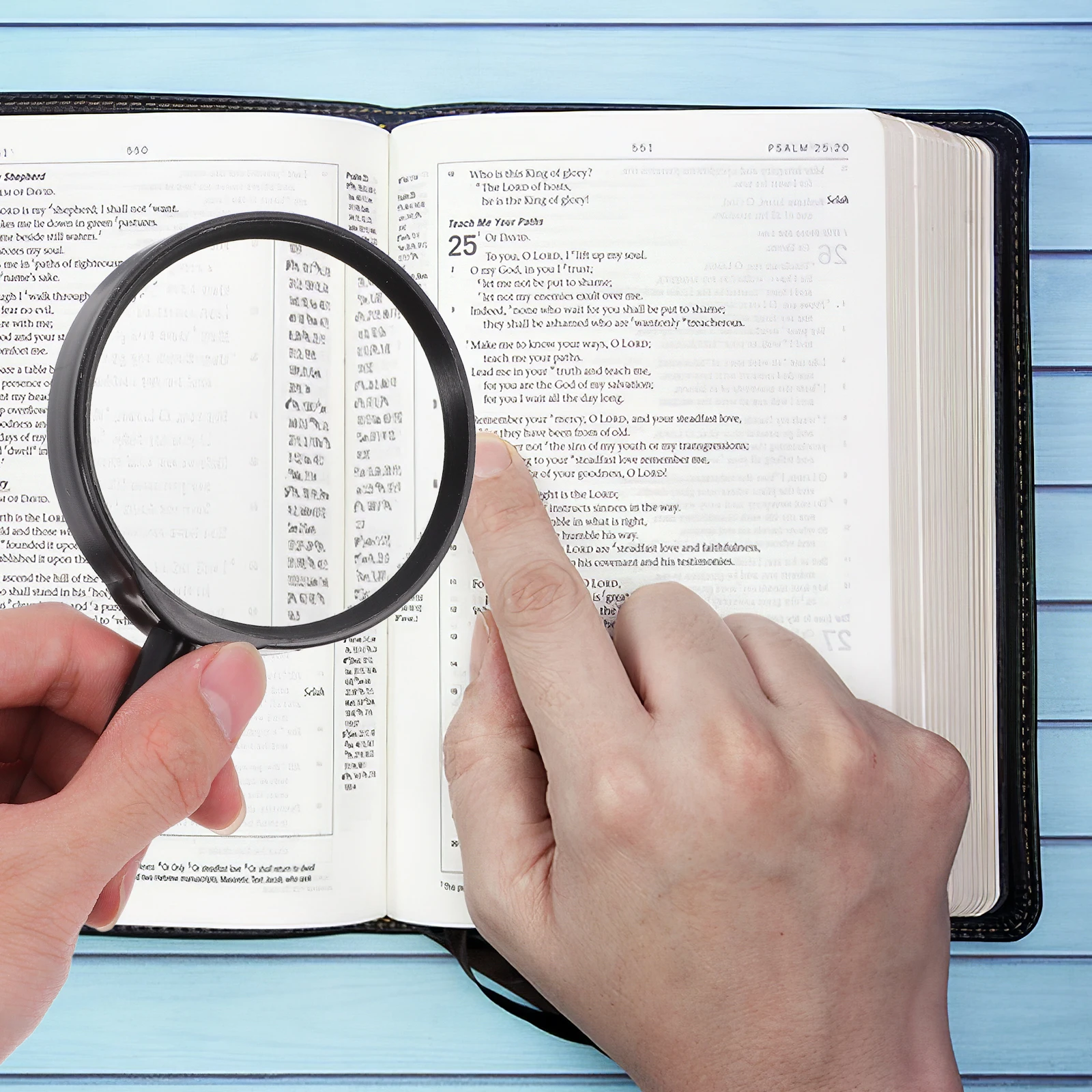 

2pcs Handheld 75MM Black 3x Reading Nature Exploration Magnifier Kids Seniors Desk Toy Round Lens Magnifying Glass NonSlip
