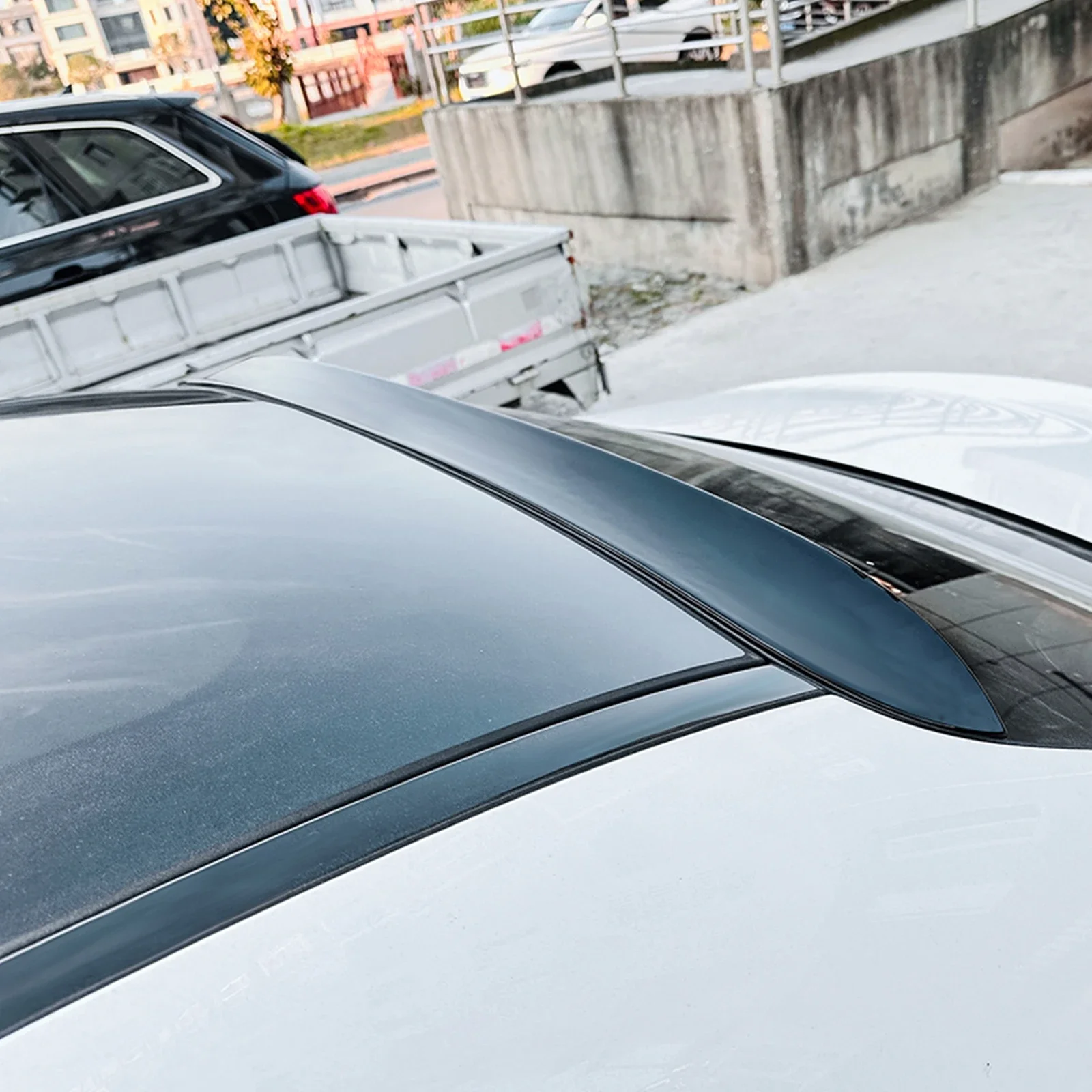 車のリアルーフスポイラー,メルセデスベンツcクラスw205 c160 c200 c260 c300 c43 c63,トランクウィンドウスプリッターリップ,2015-2021