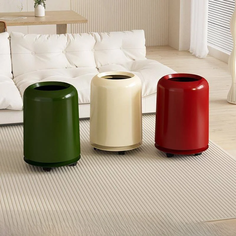 

Креативная пластиковая мусорная корзина в мультяшном стиле для дома, без крышки, для гостиной и спальни, на колесиках, простой дизайн, квадратная форма
