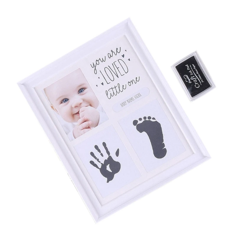 Baby Picture Frame Newborn Footprint Handprint Photo Frame Baby Shower Frame Gender Neutral Desk Decor