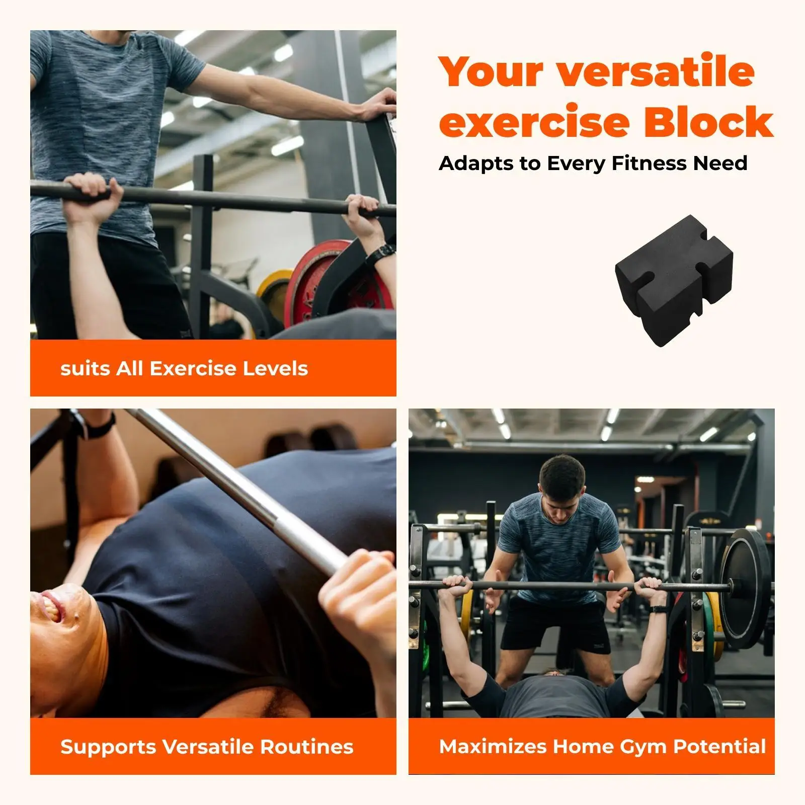Bench Press Block EVA Foam Portable Barbell Support Pad for Multi Angle Strength Exercise at Home