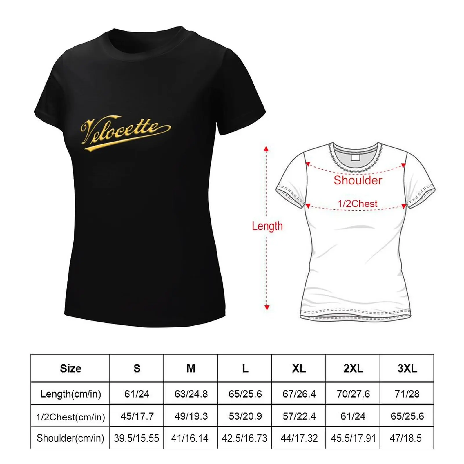 Velocette Motorcycle Logo T-Shirt kawaii clothes blanks anime ariat shirts for Women