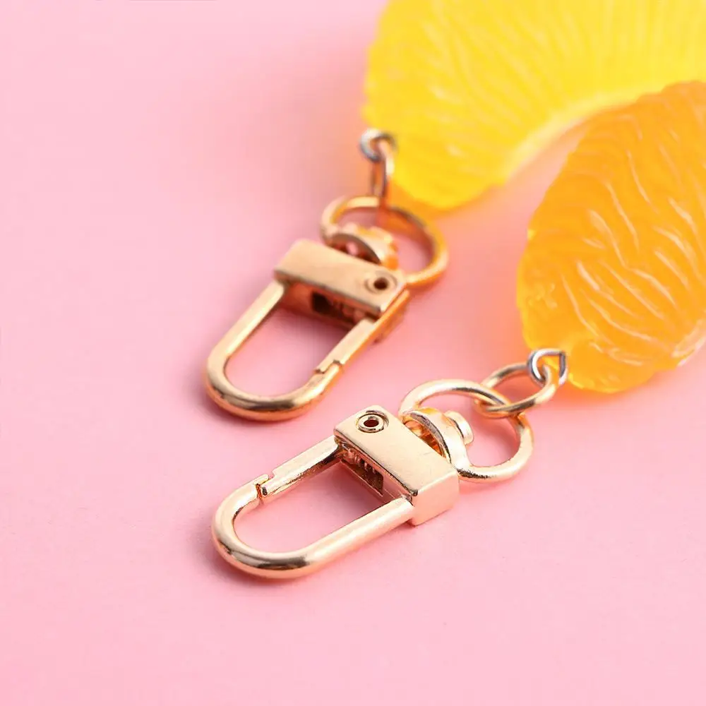 Keyfob Jewelry Accessories One Petal Cartoon Bag Pendant Handbag Pendant Orange Keychain Keyring Simulation Fruit Key Chain