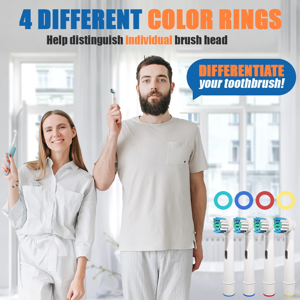 4/8/12/20 قطعة متوافقة مع رؤوس فرشاة الأسنان الكهربائية أورال بي، رأس فرشاة الأسنان الاحترافية لـ 1000 7000