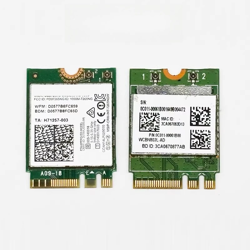 

Оригинальный двухдиапазонный модуль Wi-Fi Bluetooth 3165NGW + плата SIM-карты WWAN для ноутбука Lenovo Air 12