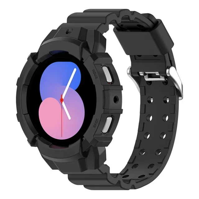 Case+Band for Samsung Galaxy Watch 4/5 44mm 40mm silicone No Gaps bracelet correa Protective Cover Galaxy watch5 watch4 strap