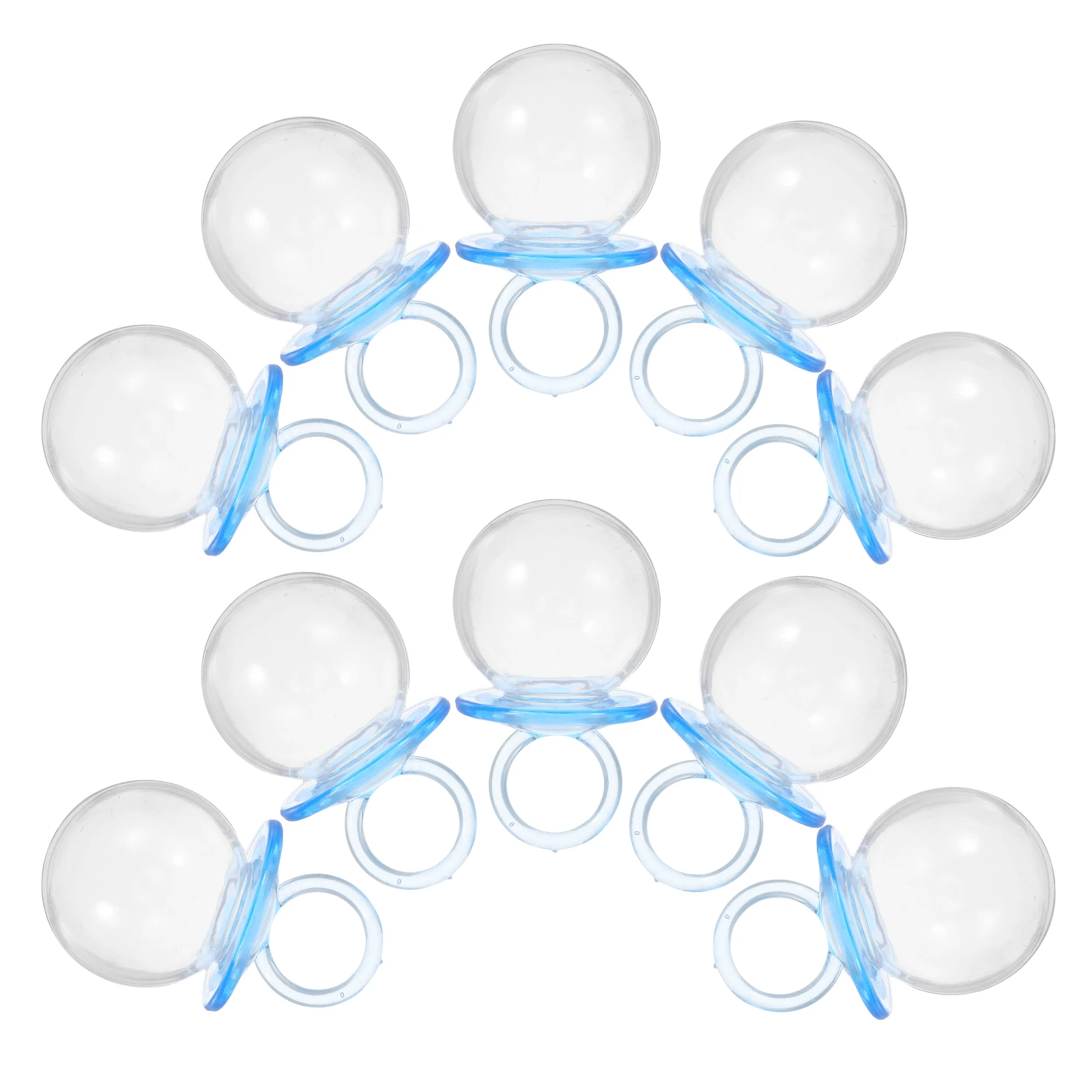 

20 Pcs Baby Pacifier Ring Candy Boxes Clear Treat Containers for Shower Party Favors Mini Pacifiers Plastic Storage