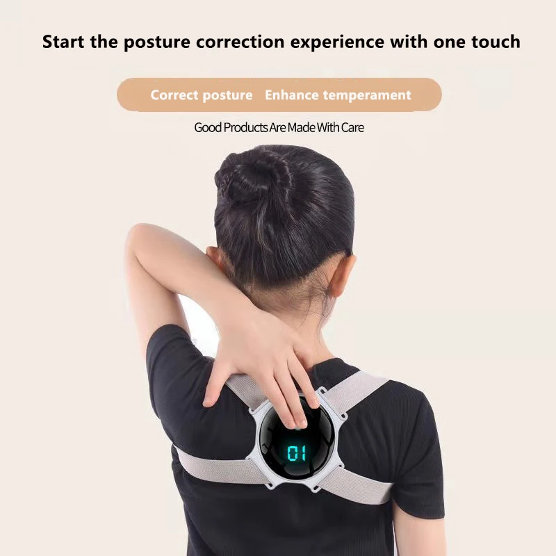 Adjustable Intelligent Posture Trainer Smart Posture Corrector Upper Back Brace Clavicle Support for Men and Women Pain Relief