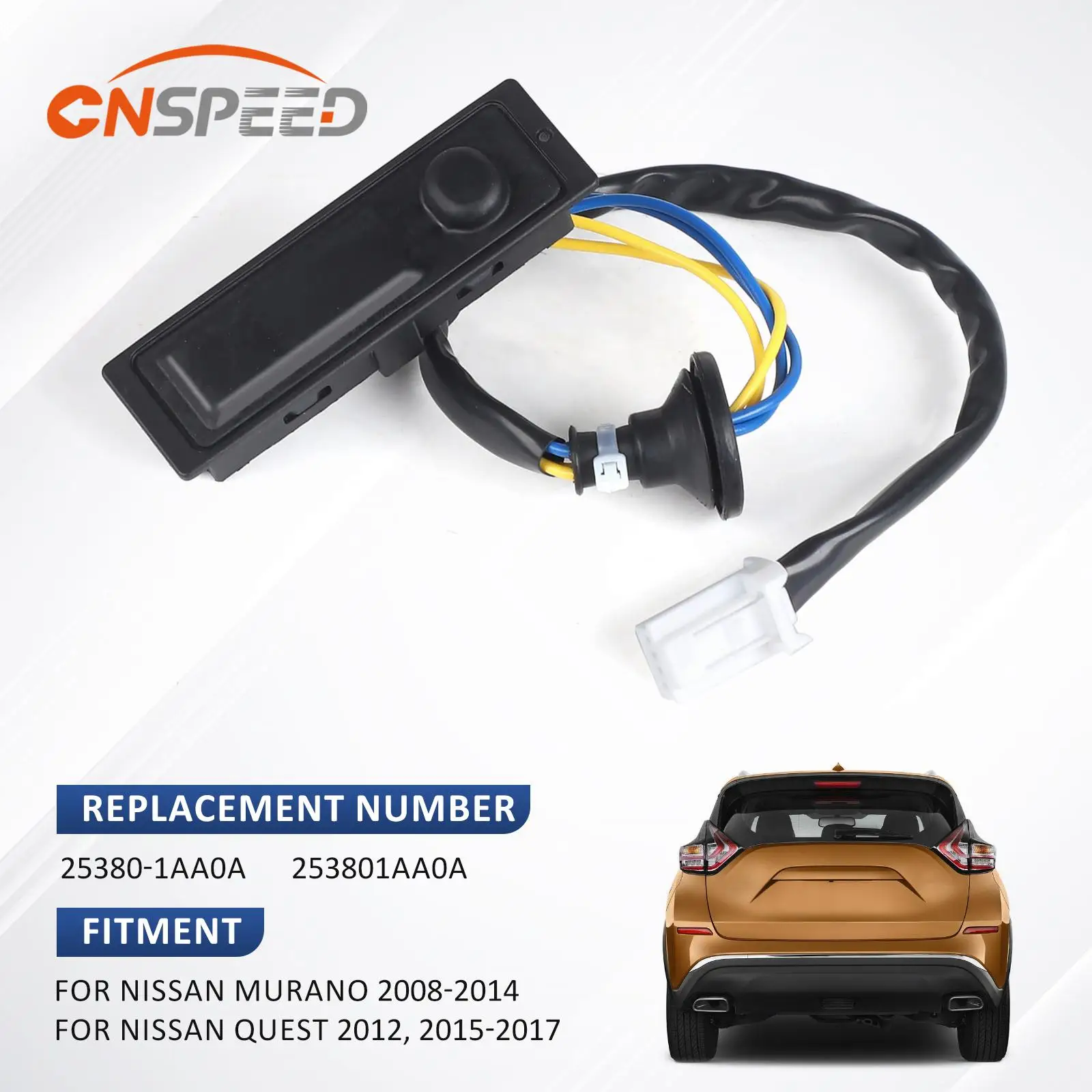 

CNSPEED 25380-1AA0A 253801AA0A Car Trunk Tailgate Lock Release Open Handle Switch For Nissan llurano 2009-2017 Murano 2008-2014