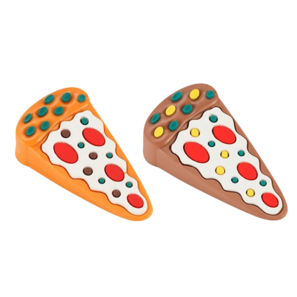 

Силиконовый дверной стопор, амортизирующий многоразовый стопор для предотвращения столкновений, мультяшный дизайн для пиццы, противоскользящий