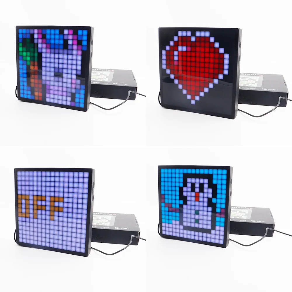 Imagem -06 - Programável Inteligente Led Strip Light Pixel Display Panel Módulo Digital Matrix Screen Dc5v Ws2812b Ws2812 Rgb Art 16x16 32x32