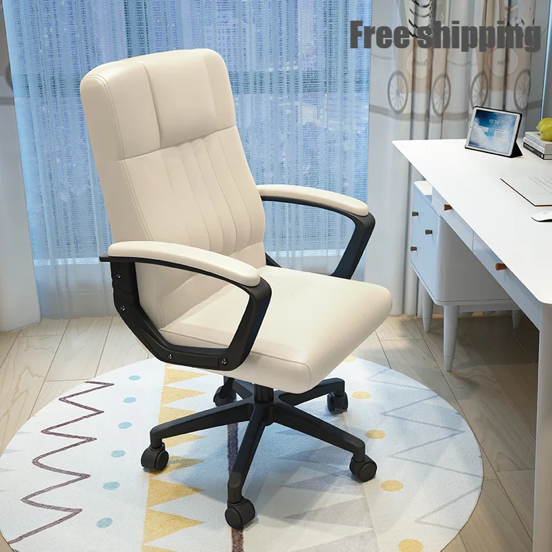 LSHome Living Room Office Chair Bedroom Salon Handrail Clerk Office Chairs Mobile Sedentary Luxury Furniture Silla Oficina Lsdny