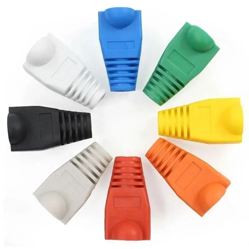New 30pcs/Set RJ45 Cap Connector CAT5E CAT6 Plug Cap Ethernet Network Cable Strain Relief Boot Protect Cover