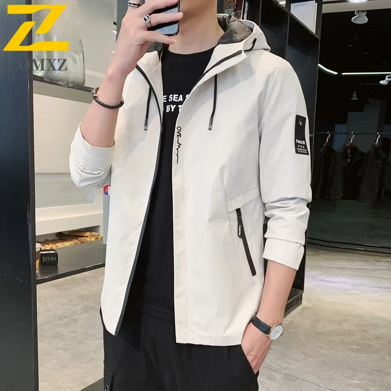 

2025 New Men Casual Jacket Spring and Autumn Fashion Windproof Waterproof Breathable Hooded Jacket Business Office Jacket Youth