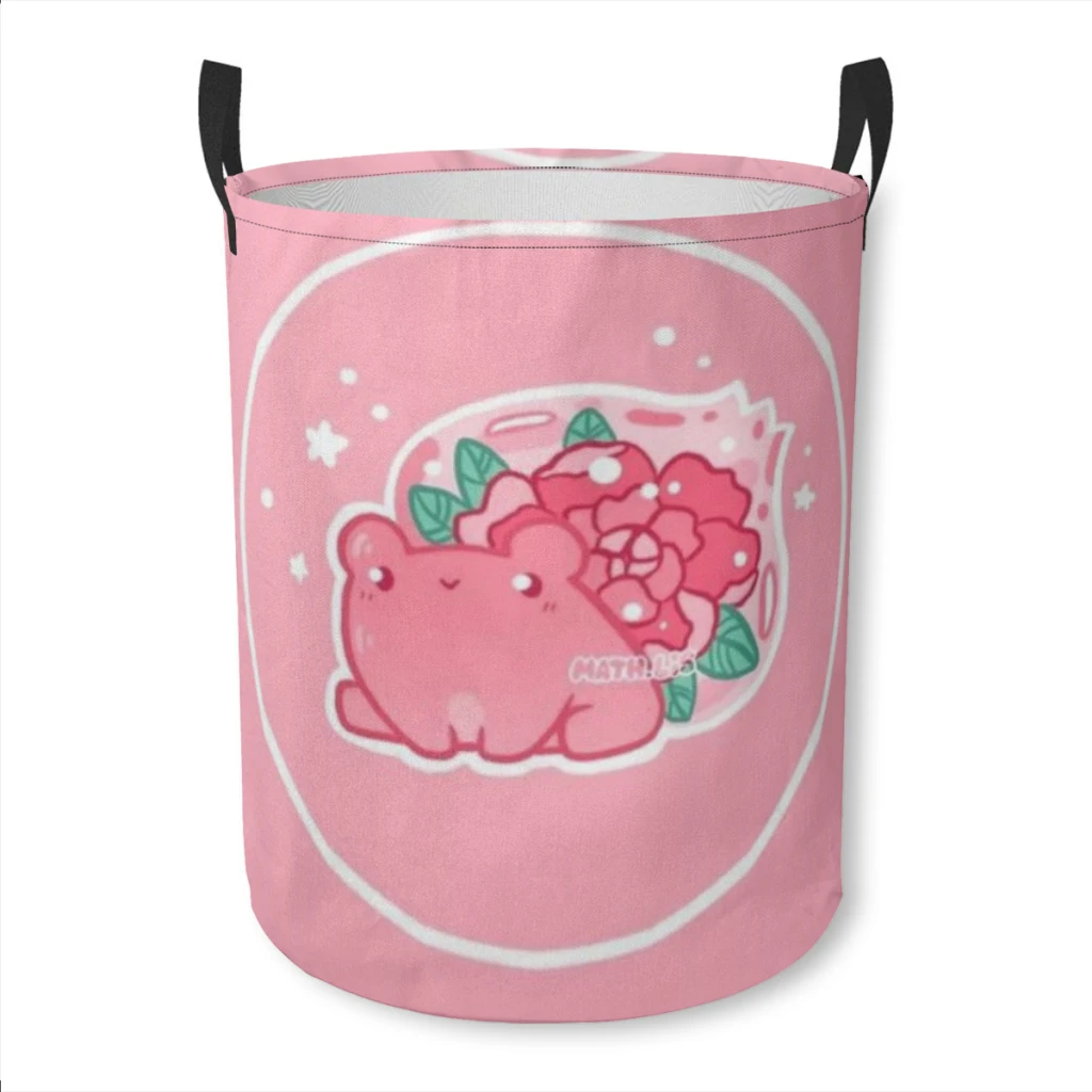 

Dirty Laundry Basket Clothes Organizer Foldable Storage Bucket Bathroom Waterproof Clothing Storage Basket Cute Frog