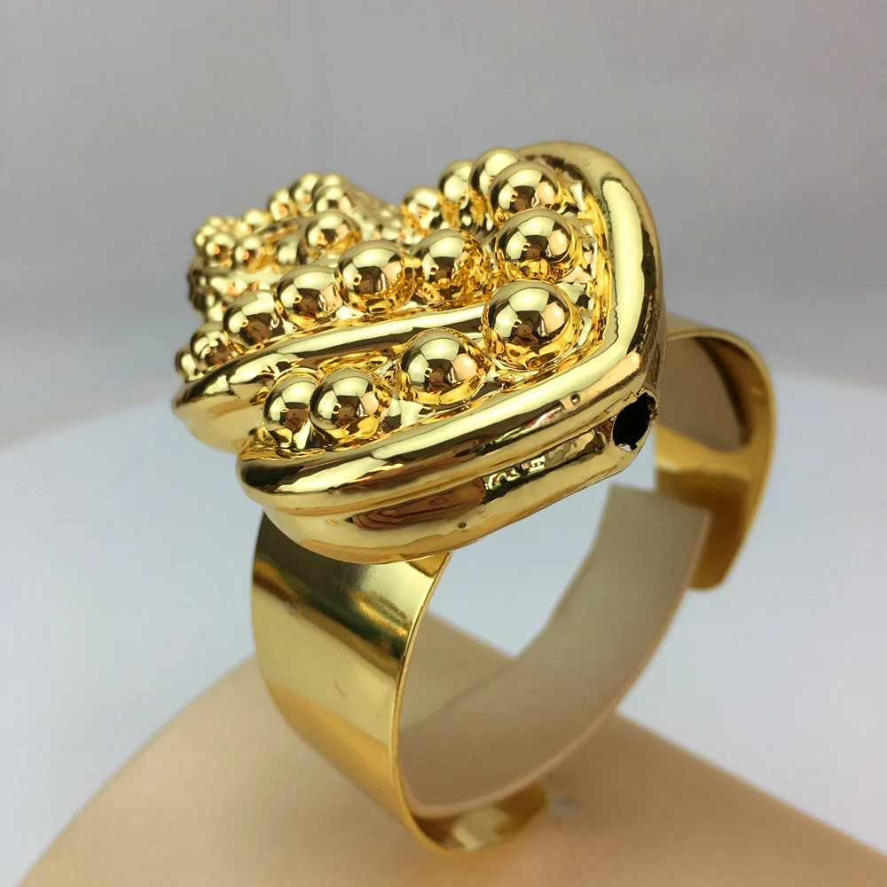 Hot Selling Italian Gold Plated Jewelry Women\'s Wedding Party Banquet Big Pendant Light Weight Bold Jewelry Sets FHK18180