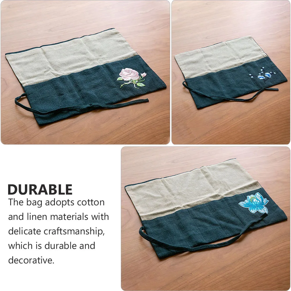 

1pc Flower Arrangement Tool Bag Cotton Linen Wear-Resistant Garden Tools Pouch For Gardening Accessories Storage