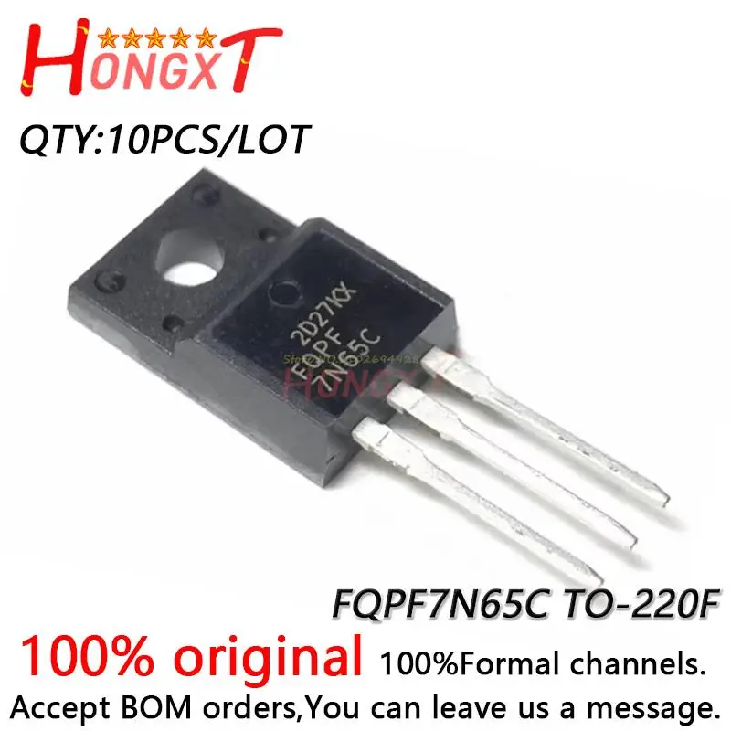 10PCS 100% NEW Original FQPF7N65C 7N65C MDF10N65BTH MDF10N65B MDF11N65BTH MDF11N65B TO-220F transistor.