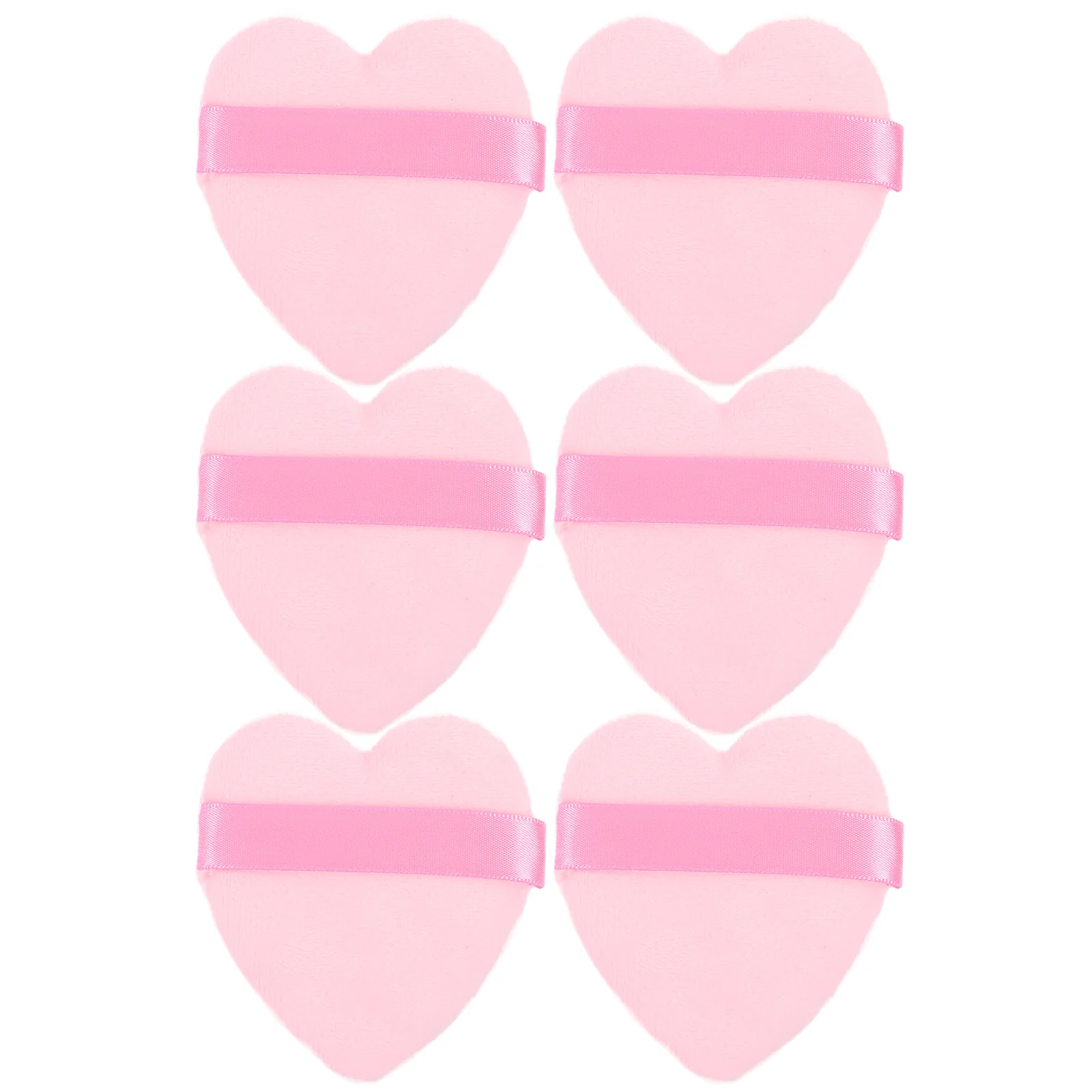 Esponja de maquiagem estilo coração, 6 peças, aplicador macio para pó facial, base, mistura, ferramentas cosméticas, fornecimento de beleza