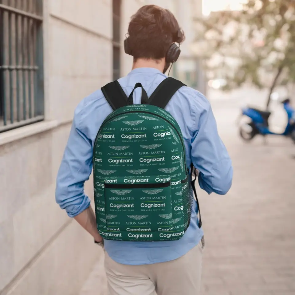 Aston Martin Cognizant F1 Team Student Backpack School Bag Hiking