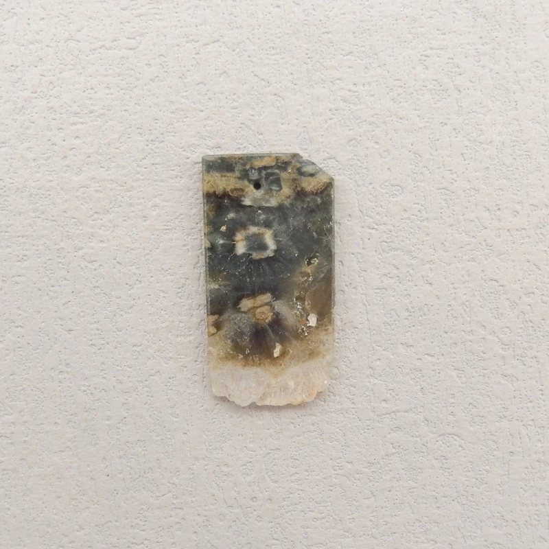 

Натуральный моховый агат, самородок, хрустальные бусины-подвески для изготовления ювелирных изделий, 36x19x3 мм, 4,5 г