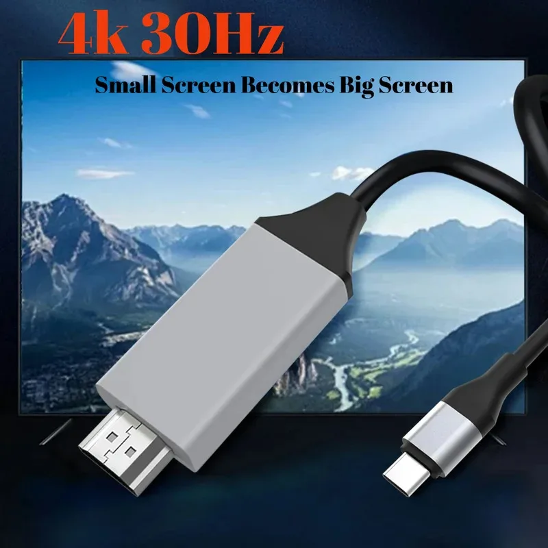 

USB-C to HDMI Cable 4K 30Hz Adapter - for MacBook Pro/Air iPad Pro 2020