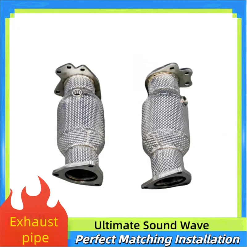 

High-flow Sports Downpipe Exhaust Head for Chevrolet Corvette C8 6.2 2020 - 2025 Stainless with Heat Insulation Racing Upgrade