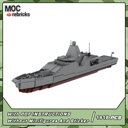 Military Series HNLMS Holland (P480) Classic Warship Building Blocks Navy Battleship Model bricks Toy Ship For Children