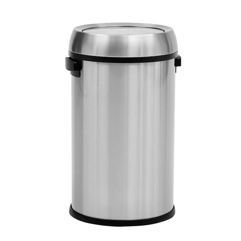 

65 Liter Outdoor Trash Can, Fingerprint-Proof Stainless Steel Rubbish Bin with Swing Lid, Commercial Grade Heavy Duty Recycling