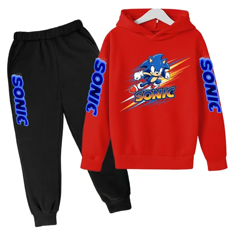 Kinder-Hoodies für Herbst und Winter, Herren- und Damenmodelle, Alter 3-12, Cartoon-Anime-Katzen-Kleidung, Langarmshirt+Hosen-Set – Detail 11