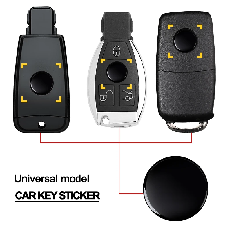 14mm Car Remote Control Key Badge Stickers for Lexus DACIA Suzuki Land Rover Mitsubishi Ssangyong Mazda MG Opel Kia Nissan Saab view 4