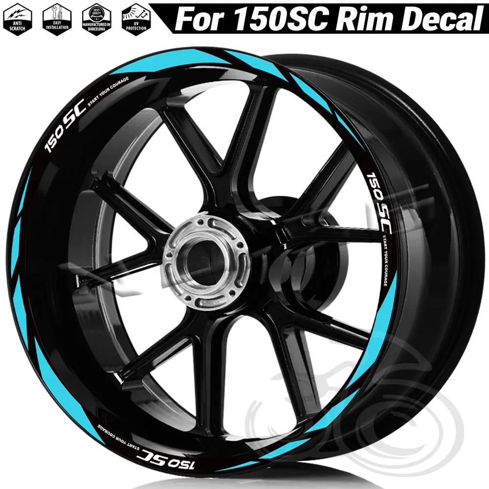 Reflective Motorcycle Wheel Rim Sticker Scooter Hub Stripe Tape Decal Accessories Waterproof For CFMOTO 150SC 150 SC