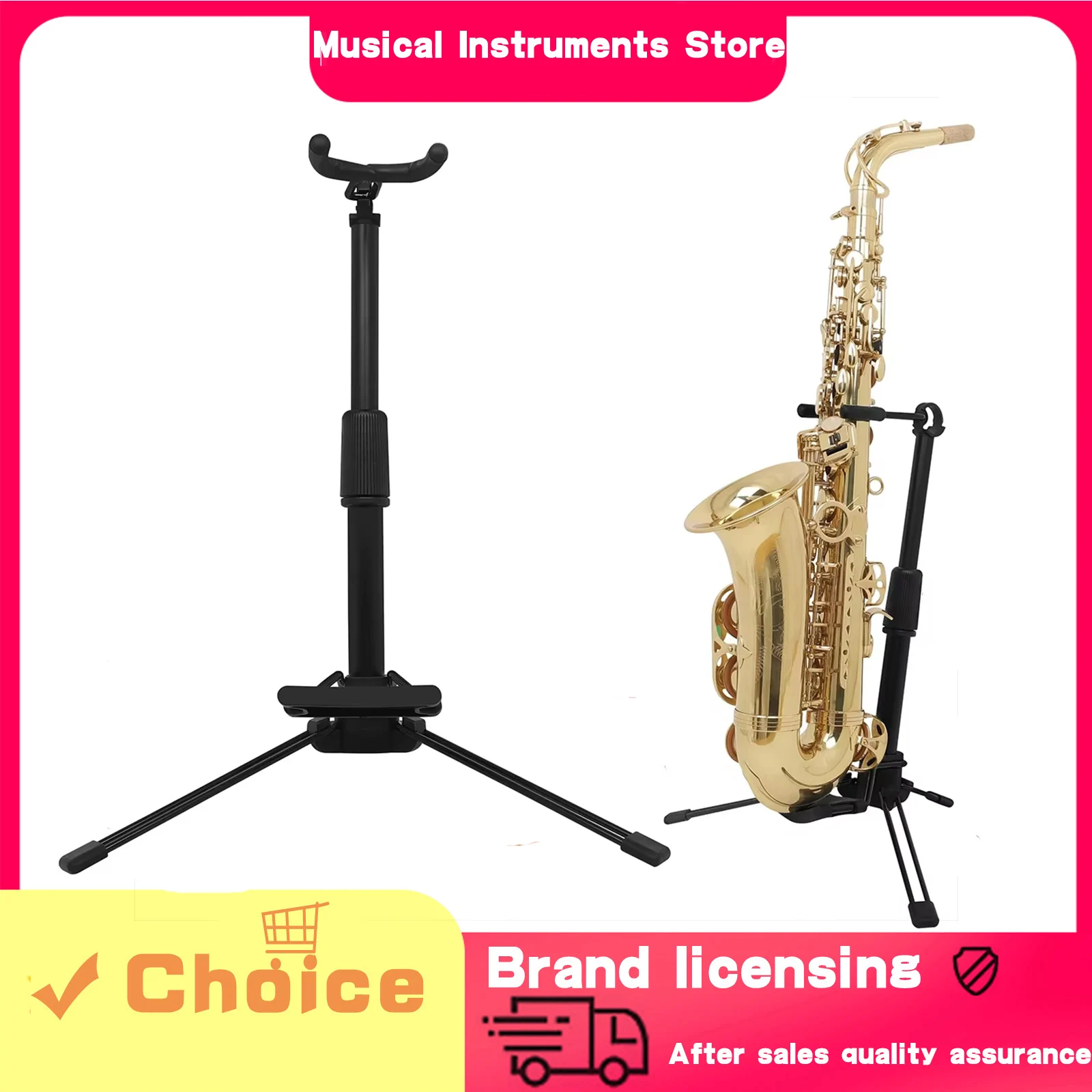 

IRIN Wind Instrument Stand Portable Foldable Adjustable Gathered Floor Stand For Violin /Ukulele /Banjo / Saxophone Universal