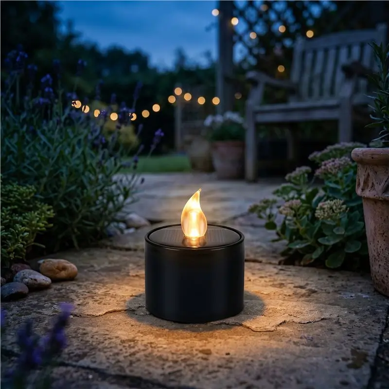 B62B-Solar Garden Lamp Outdoor LED 6PCS Waterproof Candle Light Flameless Ambient Lighting Solar Light For Party