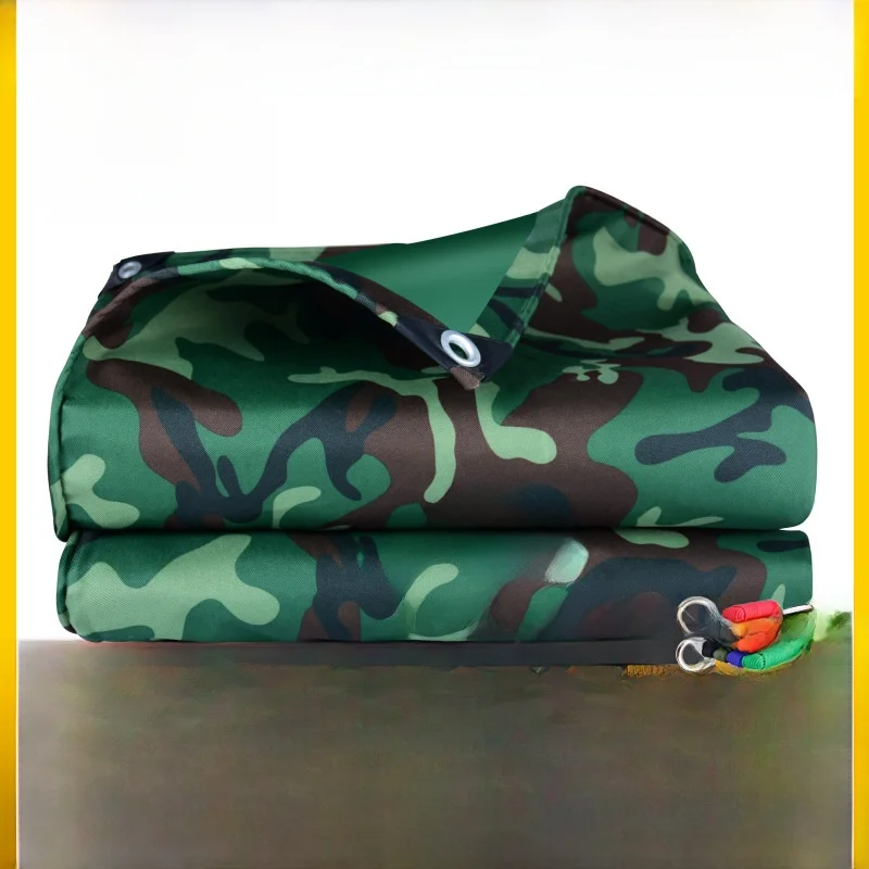 

Thick Oxford Cloth Waterproof Oil Cloth Outdoor Sunshade Waterproof Camping Tarpaulin Camouflage Organic Silicon Canvas