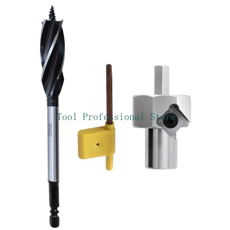 57QF Woodworking Chamfer Reamer Tool Workbenches Dog Hole Chamfer Reamer Tool