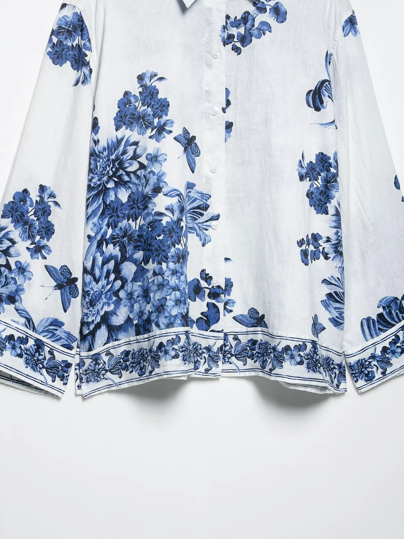 Zevity Vrouwen Mode Onregelmatige Bloemenprint Losse Kiel Blouse Kantoor Dame Knoppen Shirt Chic Casual Chemise Blusas Tops LS9117