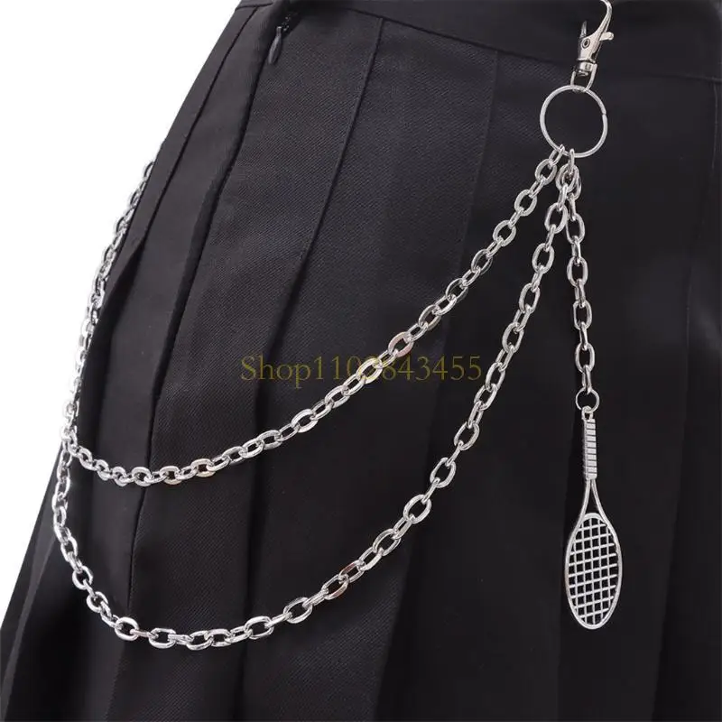 Calça jeans com corrente 49mc