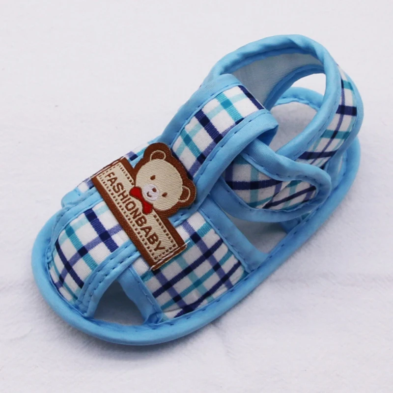 Zomer Beer Patroon Holle Sandalen Voor Baby Jongens Meisjes Katoen Baby Pasgeboren Peuter Schoenen Kinderen Zachte Zool Schoenen Eerste Rollator