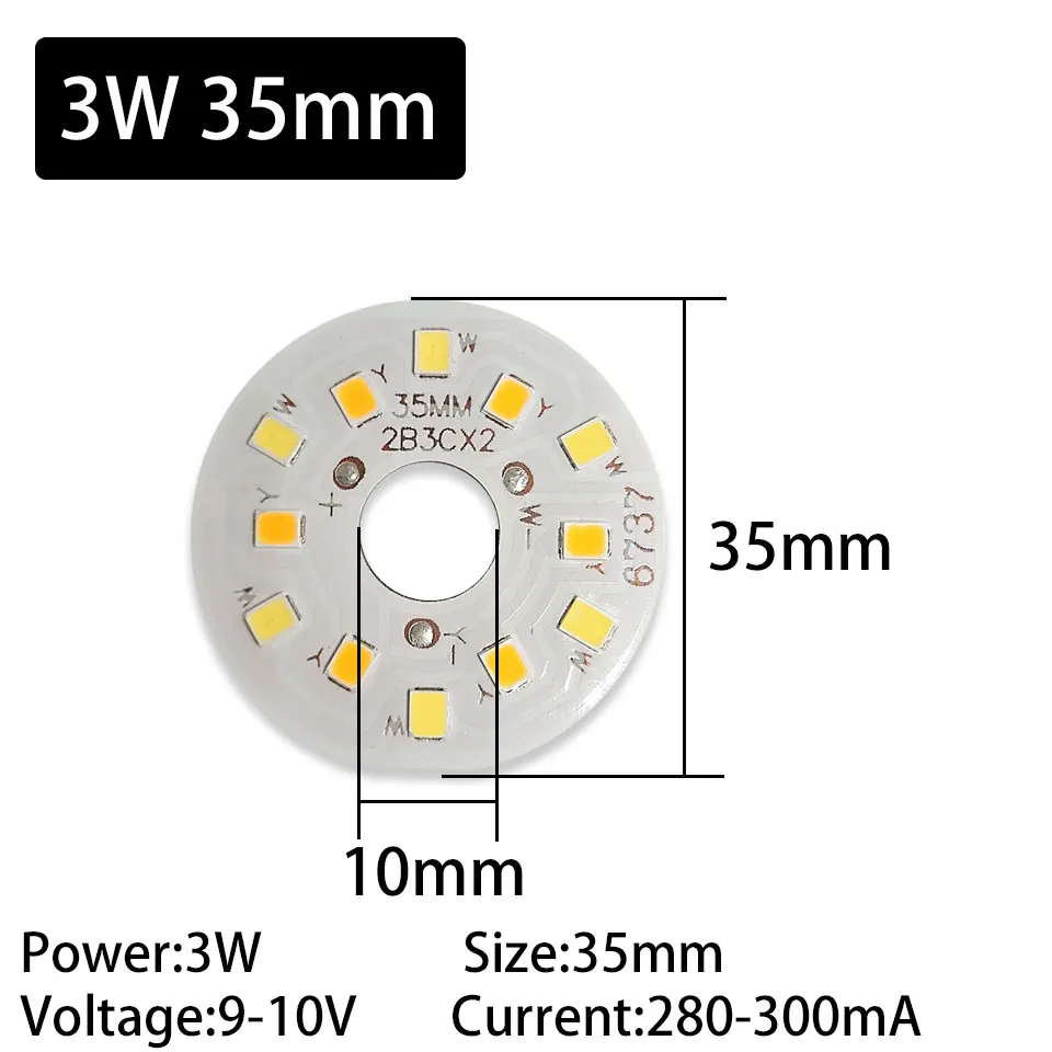 LED Bead Ceiling Lamp Renovation Lamp Board Circular Dual Color Dimming Bulb 3W 5W 7W 9W 12W 18W 24W Down Lamp SMD Light Source