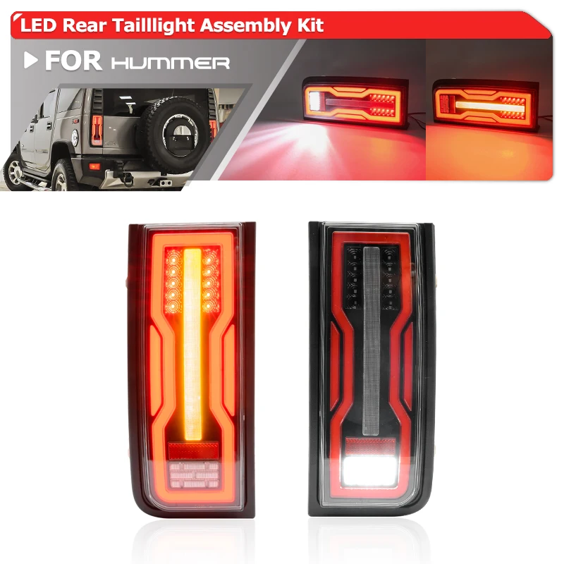 For Hummer H2 SUV 2003-2009 Bumper Led Taillight Kits Brake/Backup Reverse/Running/Turn Signal Assembly DOT 15193458 15193459