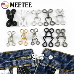 30/50Sets Metal Invisible Hook Button Adjuster Buckles Bikini Bra Pants Skirt Jacket Underwear Sewing Craft Supplies Accessories